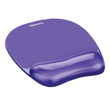 Podkładka pod myszkę i nadgarstek żelowa FELLOWES Crystal 230 x 202 x 14mm antypoślizgowa kol. fioletowy [9144104]