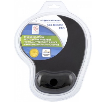 Podkładka pod myszkę żelowa ESPERANZA 230 x 190 x 20mm antypoślizgowa kol. czarny [EA137K]