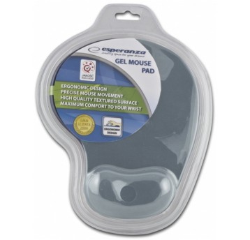 Podkładka pod myszkę żelowa ESPERANZA 230 x 190 x 20mm antypoślizgowa kol. szary [EA137Y]