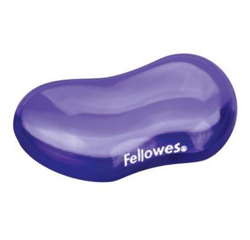 Podkładka pod nadgarstek tworzywo sztuczne FELLOWES Crystal 122 x 88 x 18mm wypełniona żelem kol. fioletowy [91477-72]