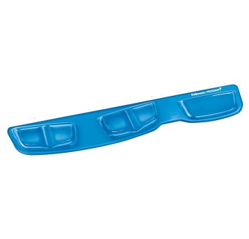 Podkładka przed klawiaturę żelowa FELLOWES Crystal Health-V 466 x 86 x 16mm antypoślizgowa, antybakteryjna kol. niebieski [9183101]