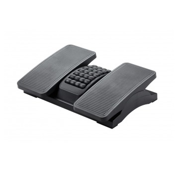 Podnóżek ergonomiczny z regulacją Q-CONNECT kol. czarny z oddzielnymi platformami na nogi, masażer [KF16946]