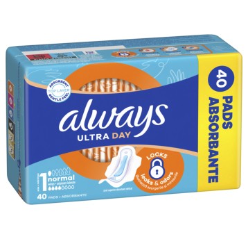 Podpaski higieniczne, ze skrzydełkami, Normal ALWAYS Ultra Day op 40szt