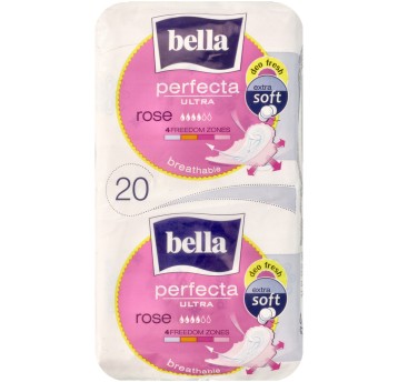 Podpaski higieniczne, ze skrzydełkami, ultracienkie BELLA Perfecta Ultra Rose op.20szt