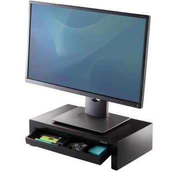 Podstawka pod monitor z regulacją wysokości FELLOWES Designer Suites kol. czarny do 18kg [8038101]