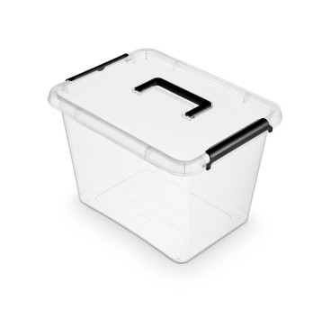 Pojemnik do przechowywania 390 x 290 x 260mm 19L MOXOM SIMPLE BOX tworzywo kol. przezroczysty z rączką [OR-1533]