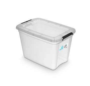 Pojemnik do przechowywania 780 x 530 x 430mm 115L MOXOM ROBUSTORE tworzywo kol. mleczny transparentny z klipsami [OR-1992]