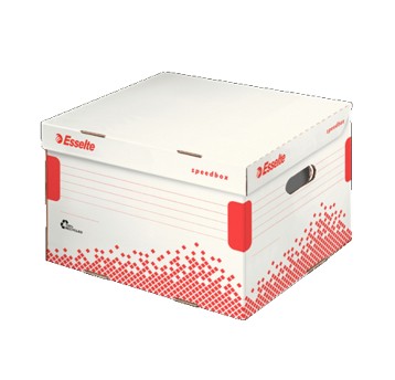 Pojemnik na dokumenty 367 x 263 x 325mm ESSELTE SPEEDBOX karton kol. biały kontener z pokrywą [623912]