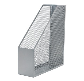 Pojemnik na dokumenty A4 79 x 289 x 250mm Q-CONNECT OFFICE SET metalowa siatka kol. srebrny [KF00845]