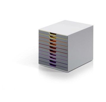 Pojemnik na dokumenty z 10 szufladami 280 x 292 x 356mm DURABLE VARICOLOR ABS kol. szary [761027]
