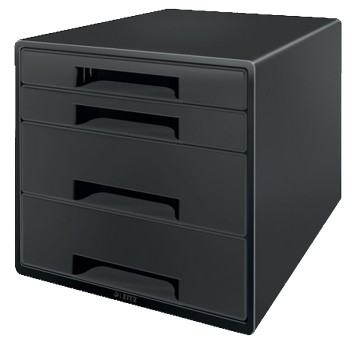 Pojemnik na dokumenty z 4 szufladami LEITZ RECYCLE tworzywo kol. czarny [53720095]