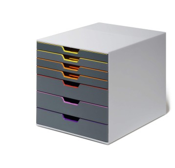 Pojemnik na dokumenty z 7 szufladami 287 x 270 x 363mm DURABLE VARICOLOR ABS kol. szary [760727]