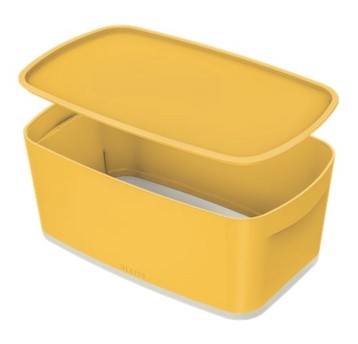 Pojemnik na dokumenty z pokrywką 318 x 128 x 191mm LEITZ MY BOX COSY polistyren kol. żółty mały [52630019]