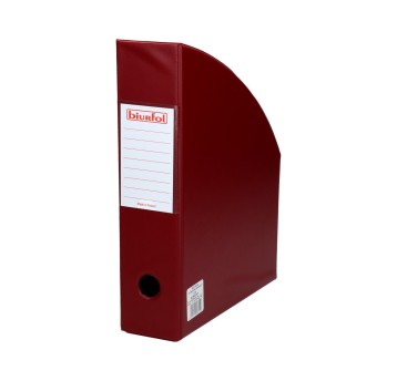 Pojemnik na katalogi A4 70mm BIURFOL PVC kol. bordowy składany [SE-35-04]