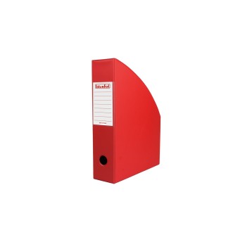 Pojemnik na katalogi A4 70mm BIURFOL PVC kol. czerwony składany [SE-35-07]