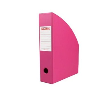 Pojemnik na katalogi A4 70mm BIURFOL PVC kol. różowy składany [KSE-35-03]