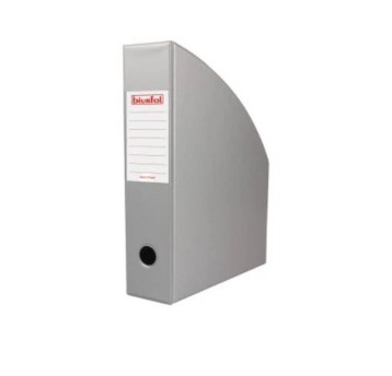 Pojemnik na katalogi A4 70mm BIURFOL PVC kol. srebrny składany [KSE-35-01]