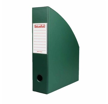 Pojemnik na katalogi A4 70mm BIURFOL PVC kol. zielony składany [SE-35-05]