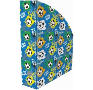 Pojemnik na katalogi A4 70mm BIURFOL PVC wielokolorowy składany, wzór FOOTBALL [NSE-01-34]