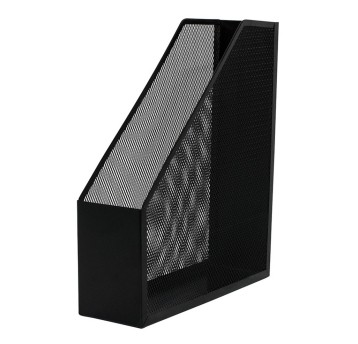 Pojemnik na katalogi A4 79mm Q-CONNECT OFFICE SET metalowa siatka kol. czarny [KF00862]
