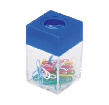 Pojemnik na spinacze D.RECT tworzywo sztuczne kol. przezroczysty kwadratowy magnetyczny [007211]