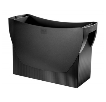 Pojemnik na teczki zawieszkowe 390 x 150 x 260mm HAN Swing polistyren kol. czarny na 20 teczek [HN190013-01]