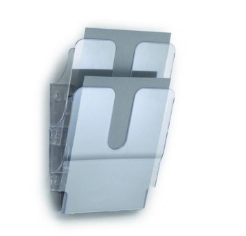 Pojemnik na ulotki A4 DURABLE FLEXIPLUS tworzywo kol. przezroczysty podwójny pionowy [1709008400]