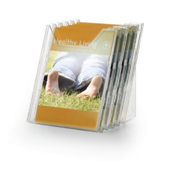 Pojemnik na ulotki biurkowy 5 kieszeni pion A4 DURABLE COMBIBOXX XL kol. przezroczysty możliwość rozbudowy [858619]