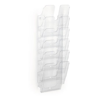 Pojemnik na ulotki naścienny 6 kieszeni pion A4 DURABLE FLEXIPLUS kol. przezroczysty [1700008401]