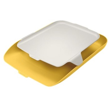 Półka na dokumenty z 1 szufladą A4 LEITZ COSY polistyren kol. żółty z organizerem [52590019]