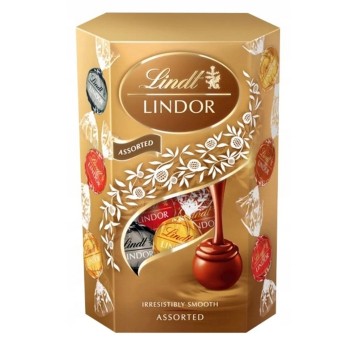 Praliny LINDT LINDOR ASSORTED złote opakowanie kartonik 200g