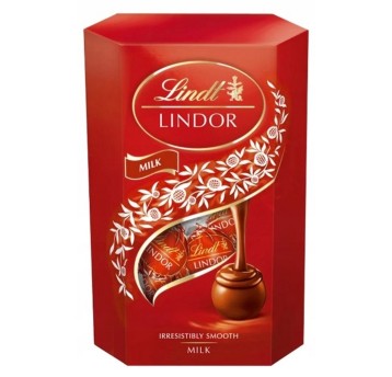 Praliny LINDT LINDOR MILK czerwone opakowanie kartonik 200g