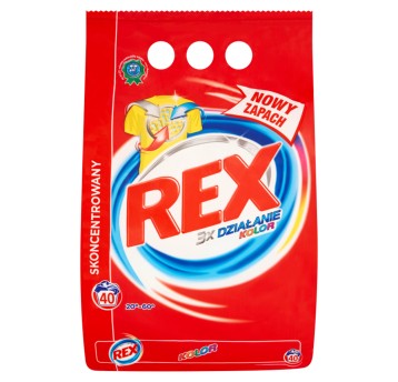 Proszek do prania kolorowe tkaniny REX 3x Działanie 3kg
