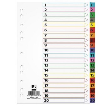 Przekładki numeryczne A4 1-20 Q-CONNECT karton kol. biały [KF00165]