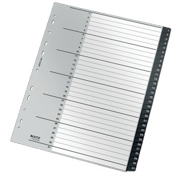 Przekładki numeryczne A4 1-31 LEITZ plastik wielokolorowy Recycle [12180000]