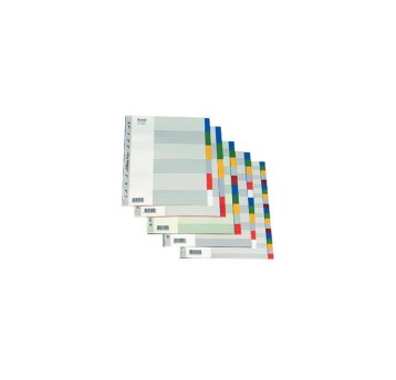 Przekładki uniwersalne A4 12 kart BANTEX plastik kol. biały Maxi kolorowe indeksy [100205086]