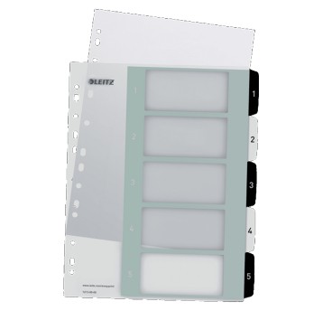 Przekładki uniwersalne A4+ LEITZ plastik kol. biały seria Wow z możliwością nadruku ekstraszerokie [12130000]