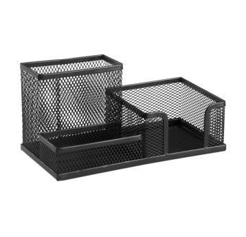 Przybornik organizer LEVIATAN siatka metalowa wielofunkcyjny kol. czarny 3 komory [009150]