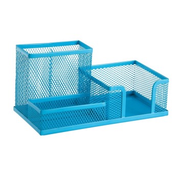 Przybornik organizer LEVIATAN siatka metalowa wielofunkcyjny kol. niebieski 3 komory [009986]