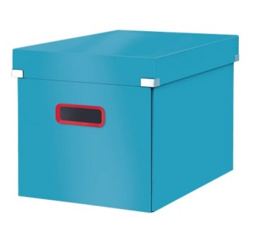 Pudełko do przechowywania z pokrywką 320 x 310 x 360mm LEITZ COSY Click&Store laminowany karton kol. niebieski duże w formie sześcianu [53470061]
