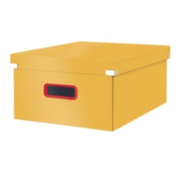 Pudełko do przechowywania z pokrywką A3 LEITZ COSY Click&Store laminowany karton kol. żółty duże [53490019]