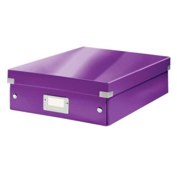 Pudełko do przechowywania z przegródkami 280 x 100 x 370mm LEITZ CLICK&STORE WOW kol. fioletowy średnie [60580062]