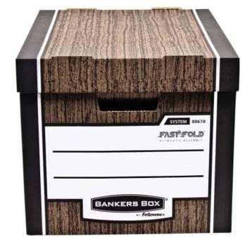 Pudło archiwizacyjne 340 x 295 x 405mm FELLOWES WOODGRAIN kol. brązowy 2 szt. [0061001]