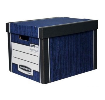 Pudło archiwizacyjne 340 x 295 x 405mm FELLOWES WOODGRAIN kol. niebieski 2 szt. [0061001-BLU]