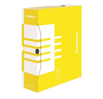 Pudło archiwizacyjne A4 100mm DONAU kol. żółty 20 szt. [7661301FSC-11]