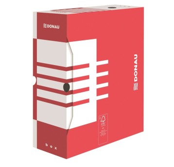 Pudło archiwizacyjne A4 120mm DONAU kol. czerwony 20 szt. [7662301FSC-04]