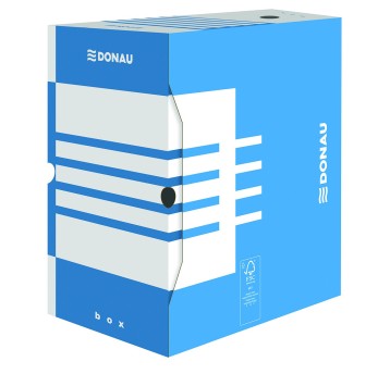 Pudło archiwizacyjne A4 200mm DONAU kol. niebieski [7663401FSC-10]
