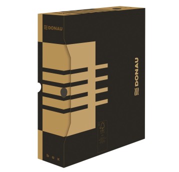 Pudło archiwizacyjne A4 80mm DONAU kol. brązowy [7660301FSC-02]