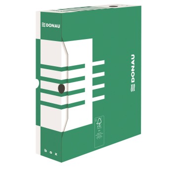 Pudło archiwizacyjne A4 80mm DONAU kol. zielony [7660301FSC-06]