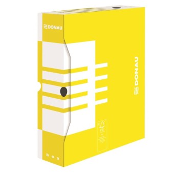 Pudło archiwizacyjne A4 80mm DONAU kol. żółty 20 szt. [7660301FSC-11]